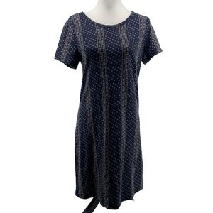 Old Navy Dress Women's Medium Bandana Navy Blue Western Boho‎ Cotton Blend